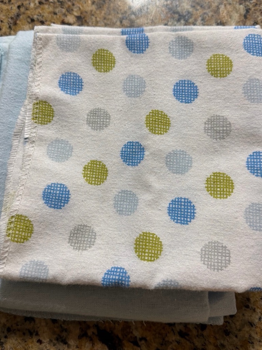 Soft Polka Dot Cotton Bedding - Blue, Green, Gray